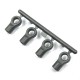 Grey Composite 4,8mm Flat Type Ball End 10mm 4pcs  XP-10634