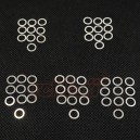 5x7mm rozsdamentes acél hézagoló gyűrű szett. 0.1 0.15 0.2 0.25 0.3mm