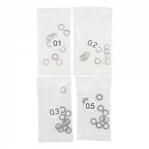 3x5mm rozsdamentes ac&eacute;l h&eacute;zagol&oacute; gyűrű szett, 0.1 0.2 0.3 0.5mm  YA-0644